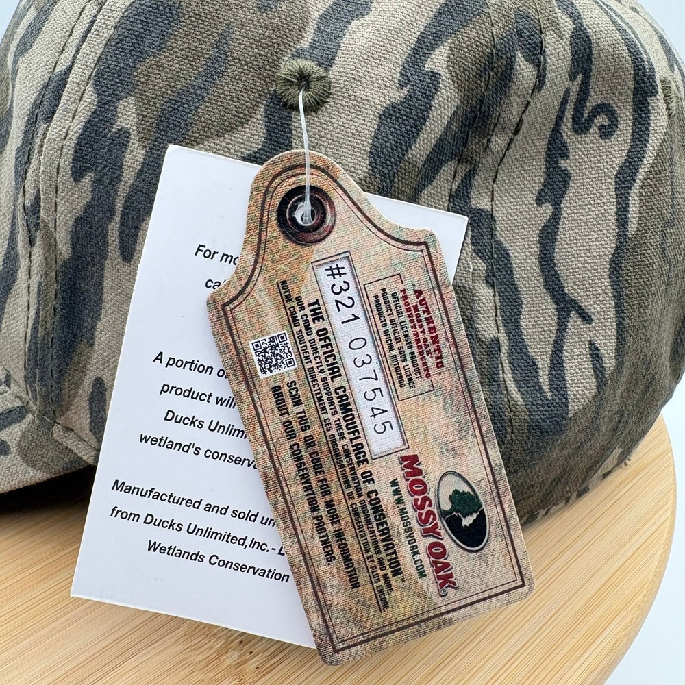 Ducks Unlimited Mossy Oak Bottomland Camo Hat Adjustable Hunting Cap NWT - Picture 4 of 10